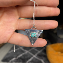 Load image into Gallery viewer, Triangular Turquoise Sterling Silver Pendant
